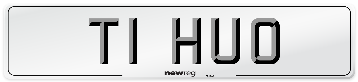 T1 HUO Number Plate from New Reg